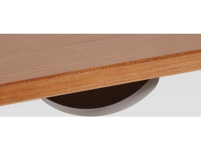 Escrivaninha de madeira maciça 120x60cm acabamento branco e mel yucatan com 2 gavetas | Coleção Gava